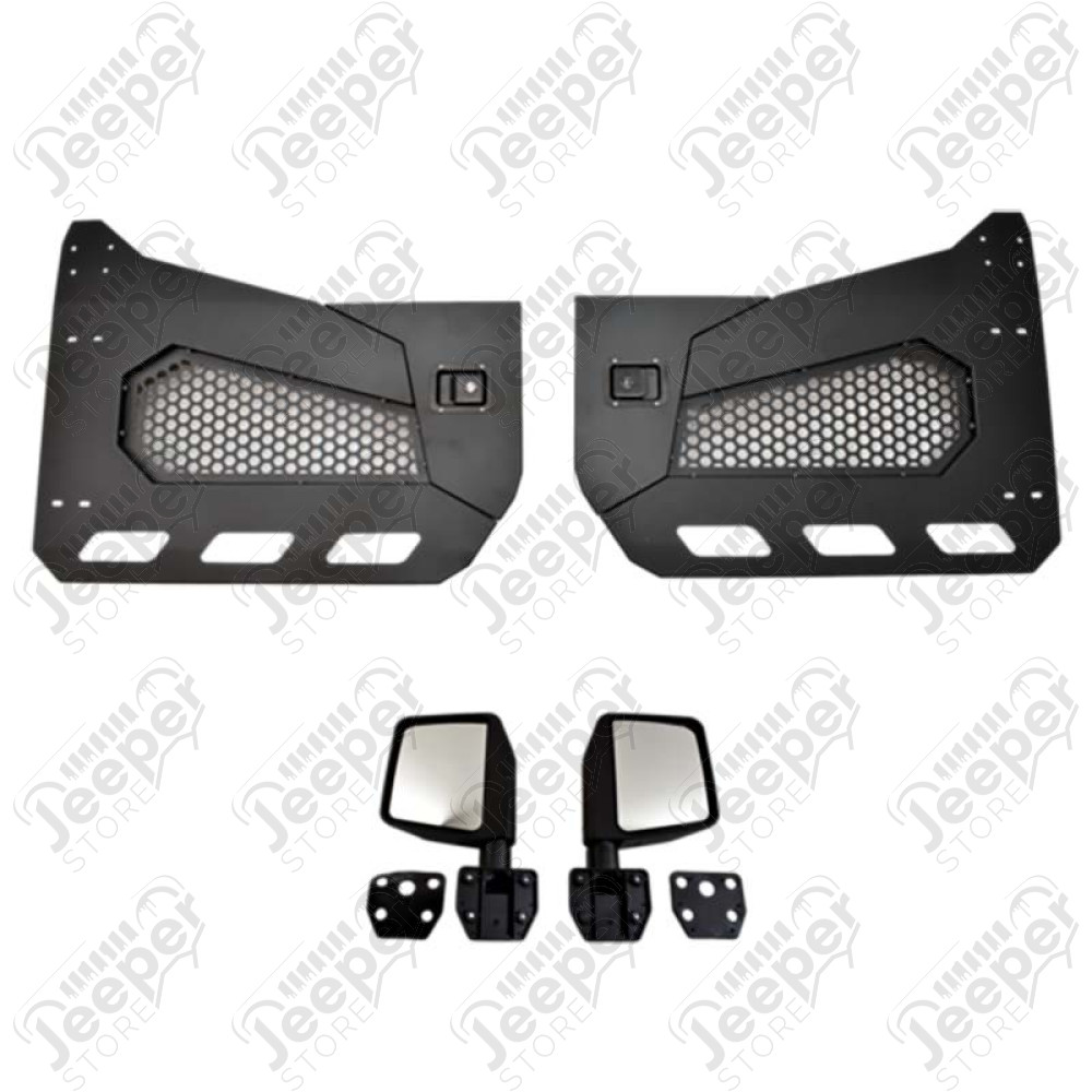 Kit de 2 demi portes avant en aluminium avec rétroviseurs pour Jeep Gladiator JT