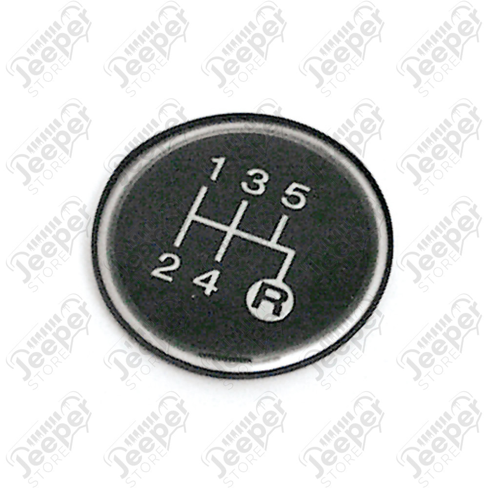 Pastille de pommeau de levier de vitesses (5 rapports) boite à vitesses T5 Jeep CJ