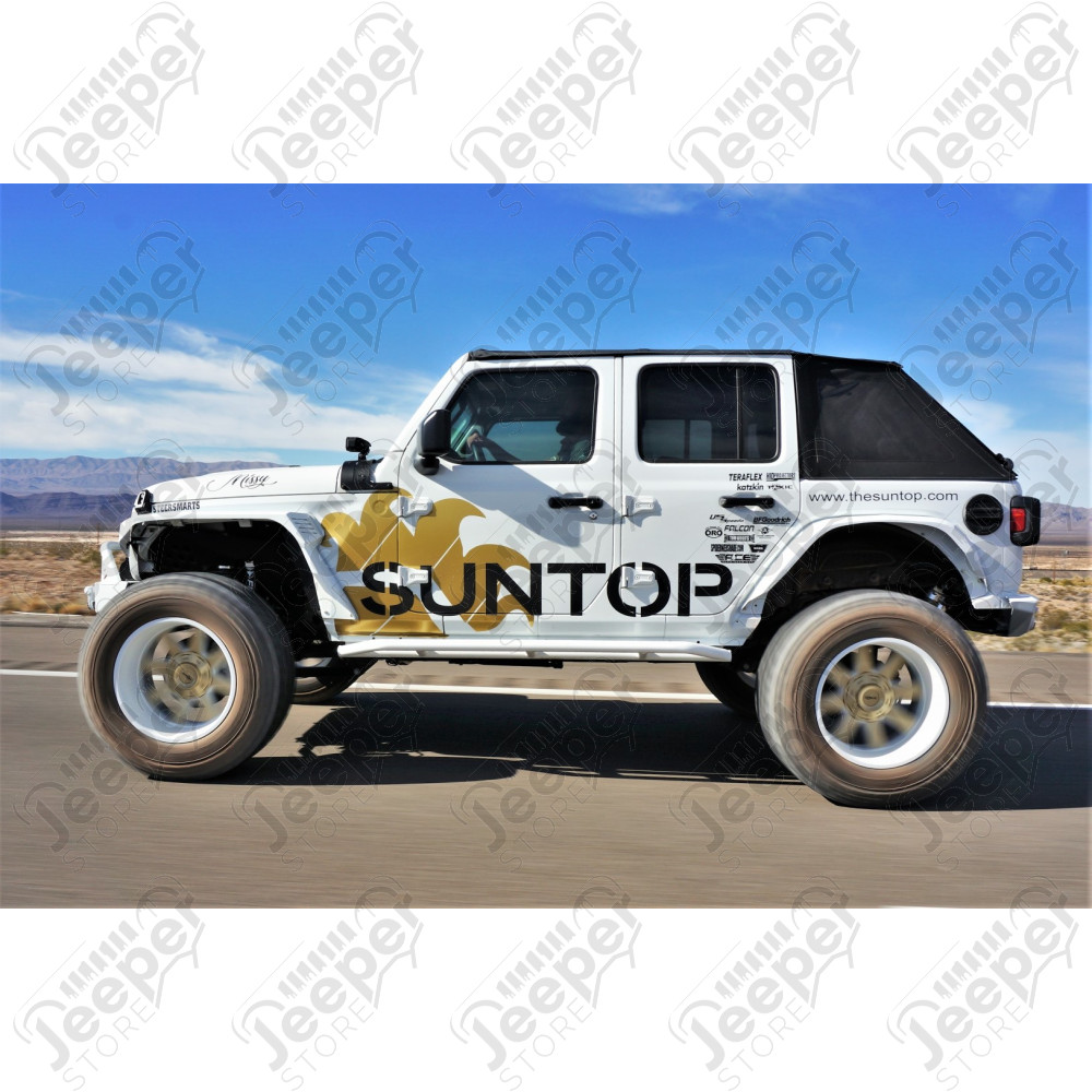 Bâche complète Suntop Fastback Top JL4 - Couleur noir (Black Diamond) - Jeep Wrangler JL Unlimited (4 portes)