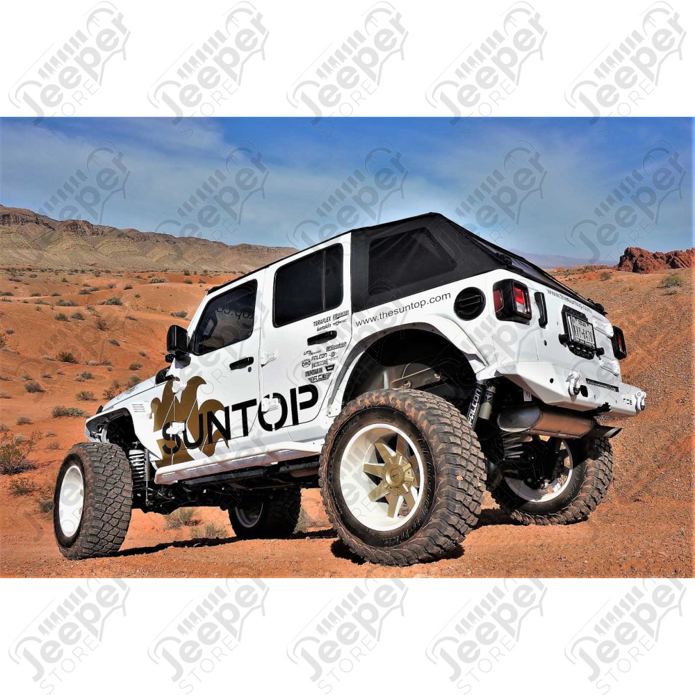 Bâche complète Suntop Fastback Top JL4 - Couleur noir (Black Diamond) - Jeep Wrangler JL Unlimited (4 portes)