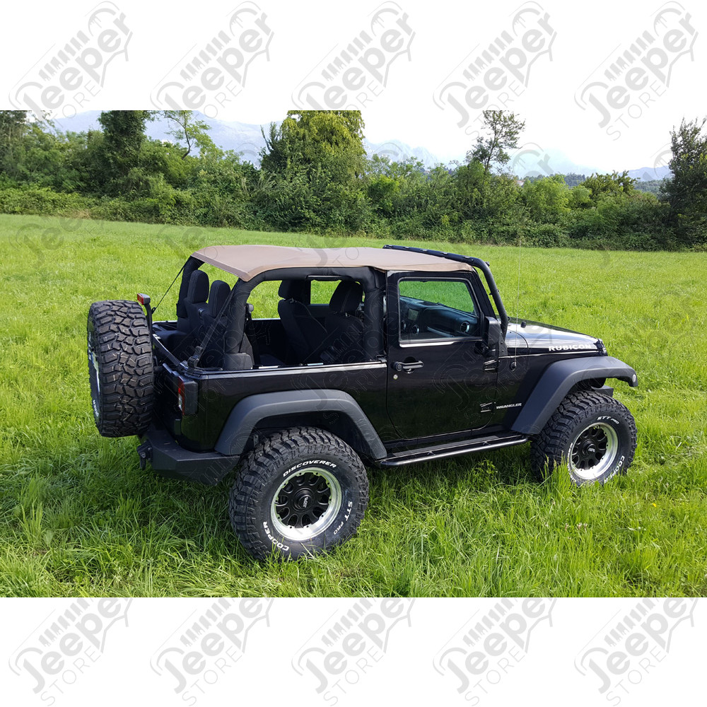 Bâche complète Fastback Top U2, couleur: noir (Black Diamond) pour Jeep Wrangler JK (2 portes)