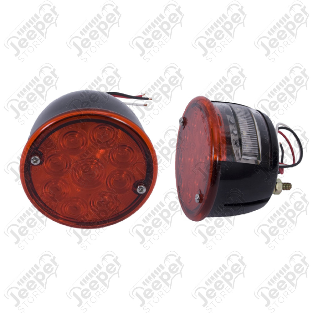 Kit de 2 feux arrière LED 12v Jeep CJ2A, CJ3A, CJ3B, CJ5