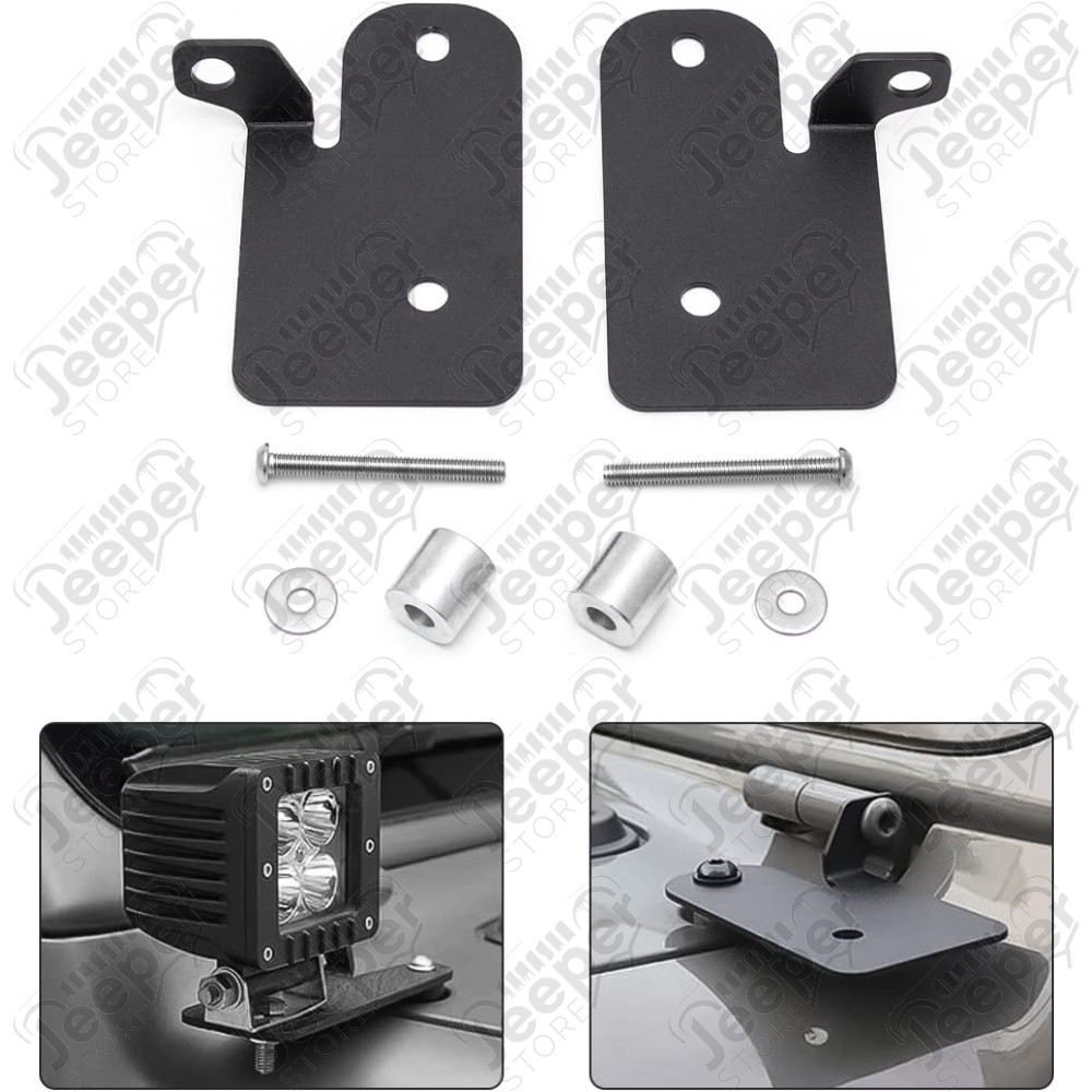 Fixation de phare sur bas de baie de pare brise Jeep Wrangler JL