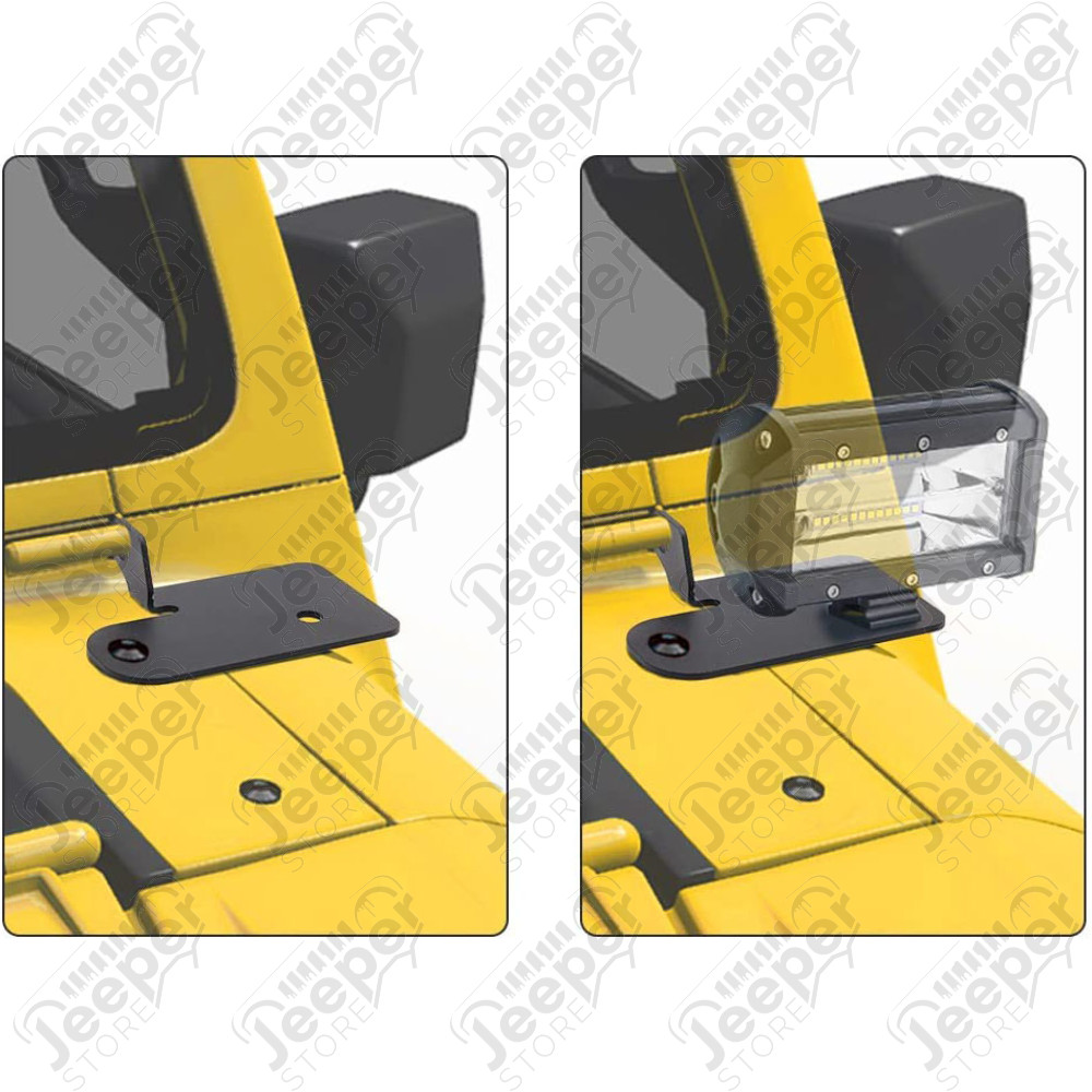 Fixation de phare sur bas de baie de pare brise Jeep Wrangler JL