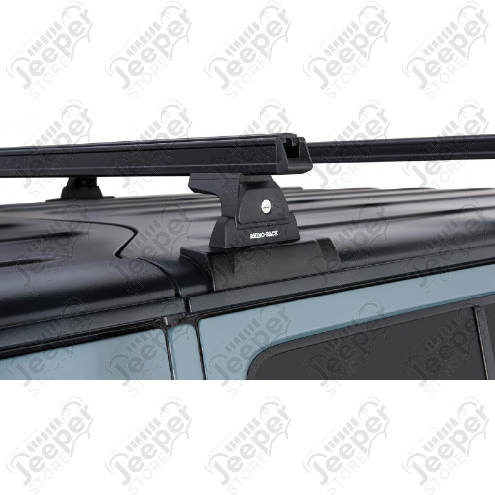 Galerie de toit Rhino-Rack complète (3 barres) pour Jeep Wrangler JK Unlimited (4 portes) 