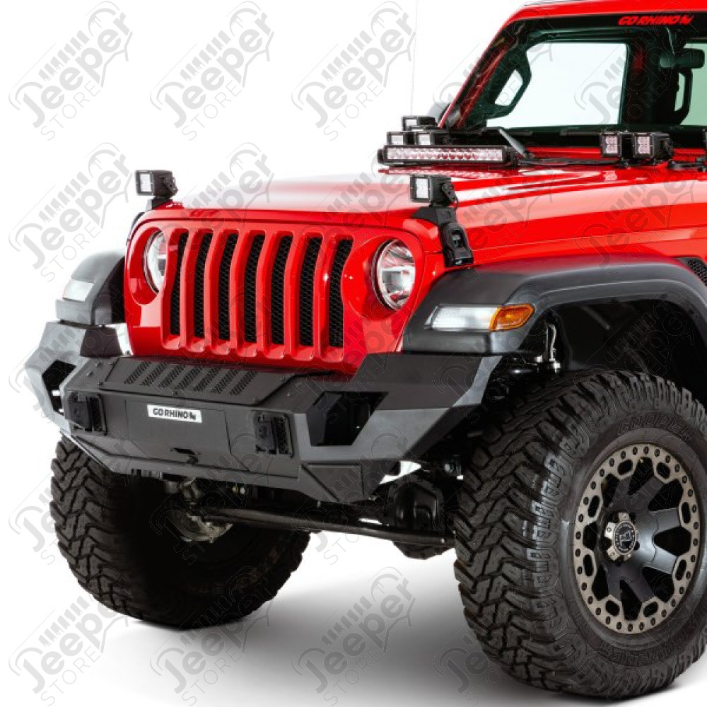 Pare chocs avant Go-Rhino TrailLine avec emplacement pour treuil pour Jeep Wrangler JL et Gladiator JT