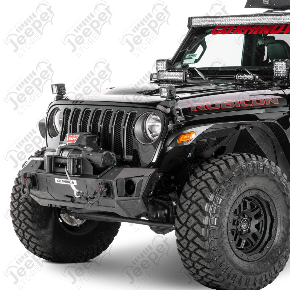 Pare chocs avant Go-Rhino TrailLine avec emplacement pour treuil pour Jeep Wrangler JL et Gladiator JT