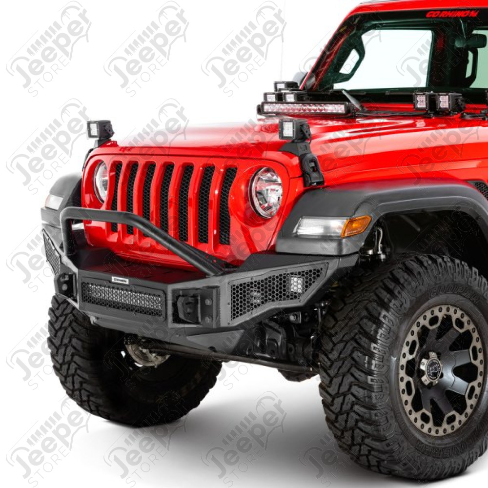 Pare chocs avant Go Rhino RockLine avec emplacement pour treuil pour Jeep Wrangler JL et Gladiator JT