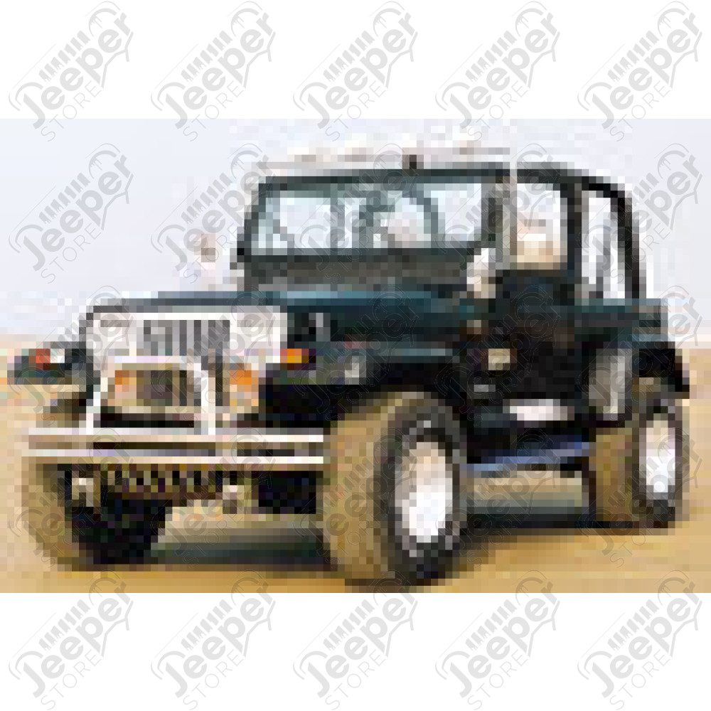 Enjoliveur de calandre en acier inox - Jeep Wrangler YJ - 55026587ST - Vendu sans les enjoliveurs de phare