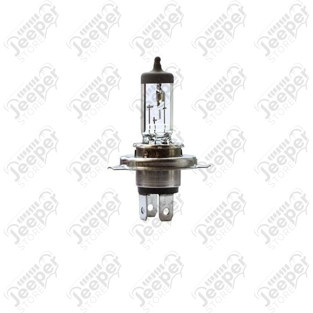 Ampoule Halogène H4 60w halogène, +150%, 12 volts, équivalence à du 100/80 Watts / 12V 