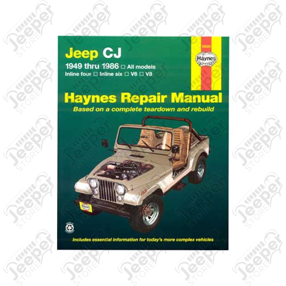 Manuel de réparation en ANGLAIS (RTA) pour Jeep CJ
