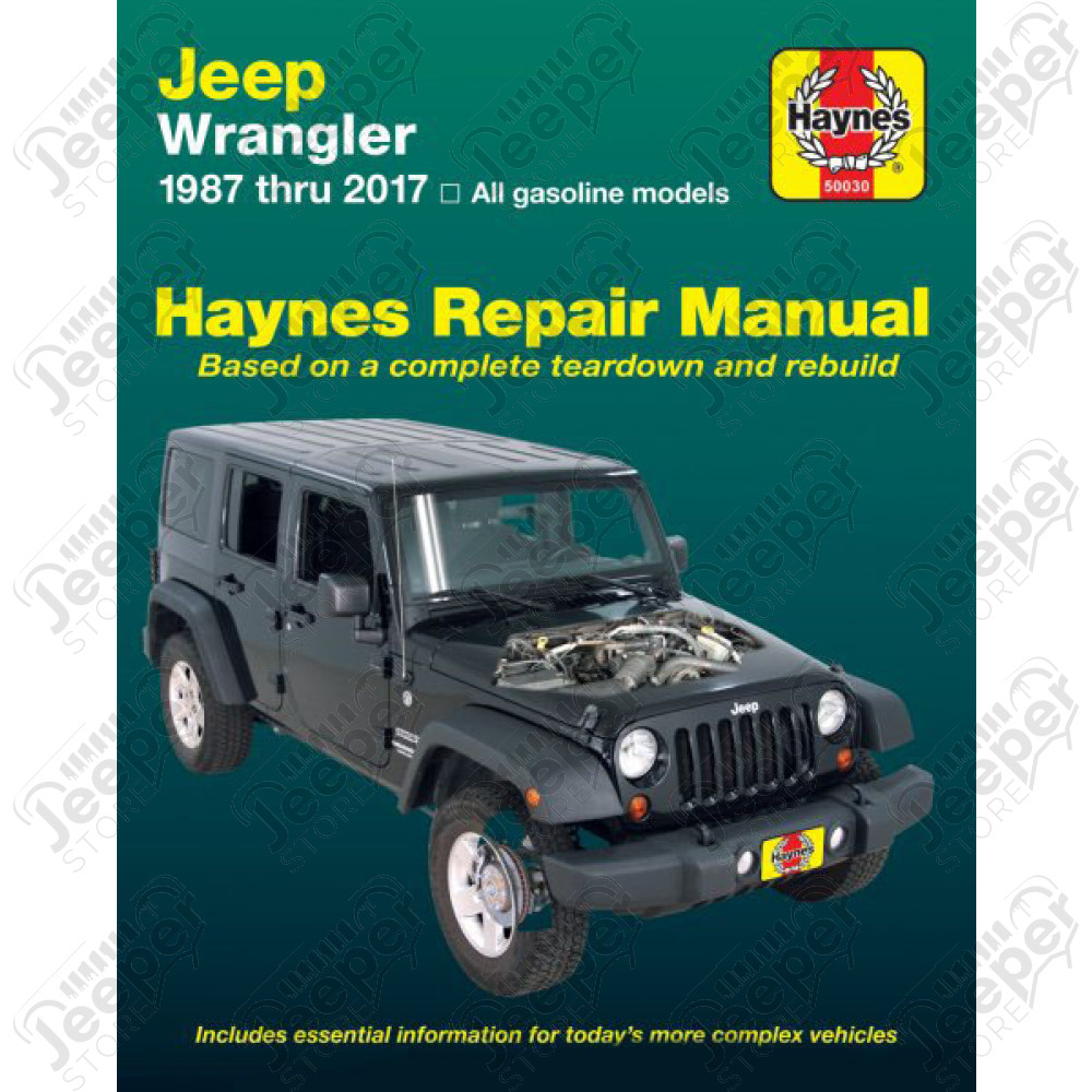 Manuel de réparation en ANGLAIS (RTA) pour Jeep Wrangler YJ, TJ et JK