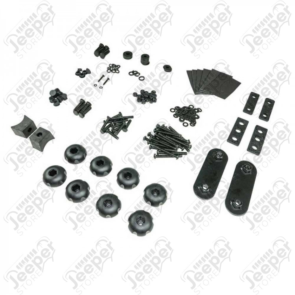Galerie de toit offroad OFD en acier noir pour Jeep Wrangler JK Unlimited (4 portes) - OF00502103