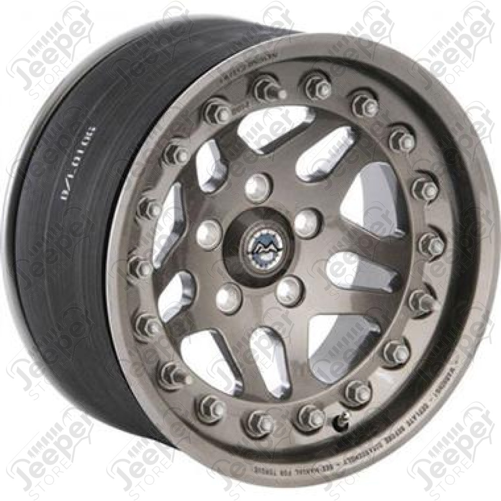Jante Hutchinson Gris foncé Double Beadlock 8.5x17 / 5x127 - HUT60637-023-01 - Jante Alu 17 pouces