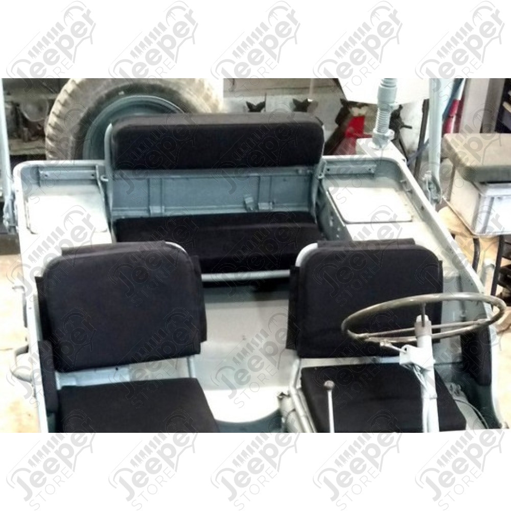 Kit de sellerie en toile noire Jeep Willys MB, GPW, M201