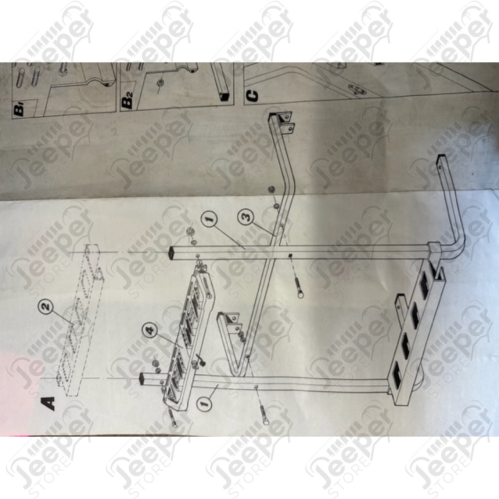 NOS : Porte skis (4 paires) pour Jeep CJ7, CJ8