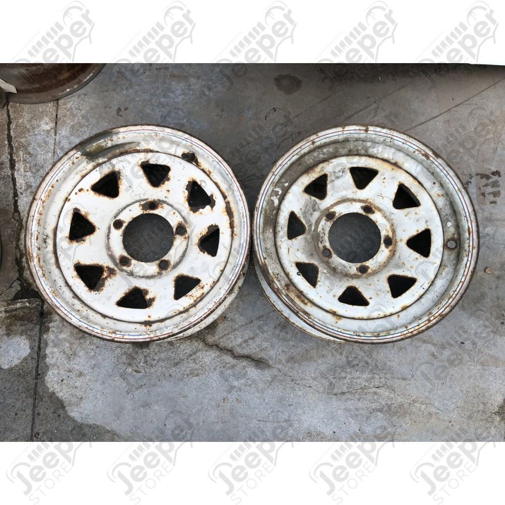 Occasion : Lot de 2 jantes Acier Blanches 7x16 / 5x139.7