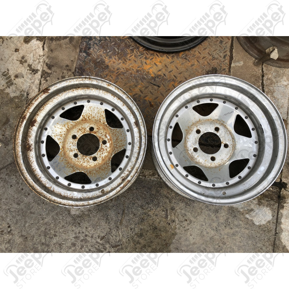 Occasion : Lot de 2 jantes Acier Chromé 7x15 / 5x114.3