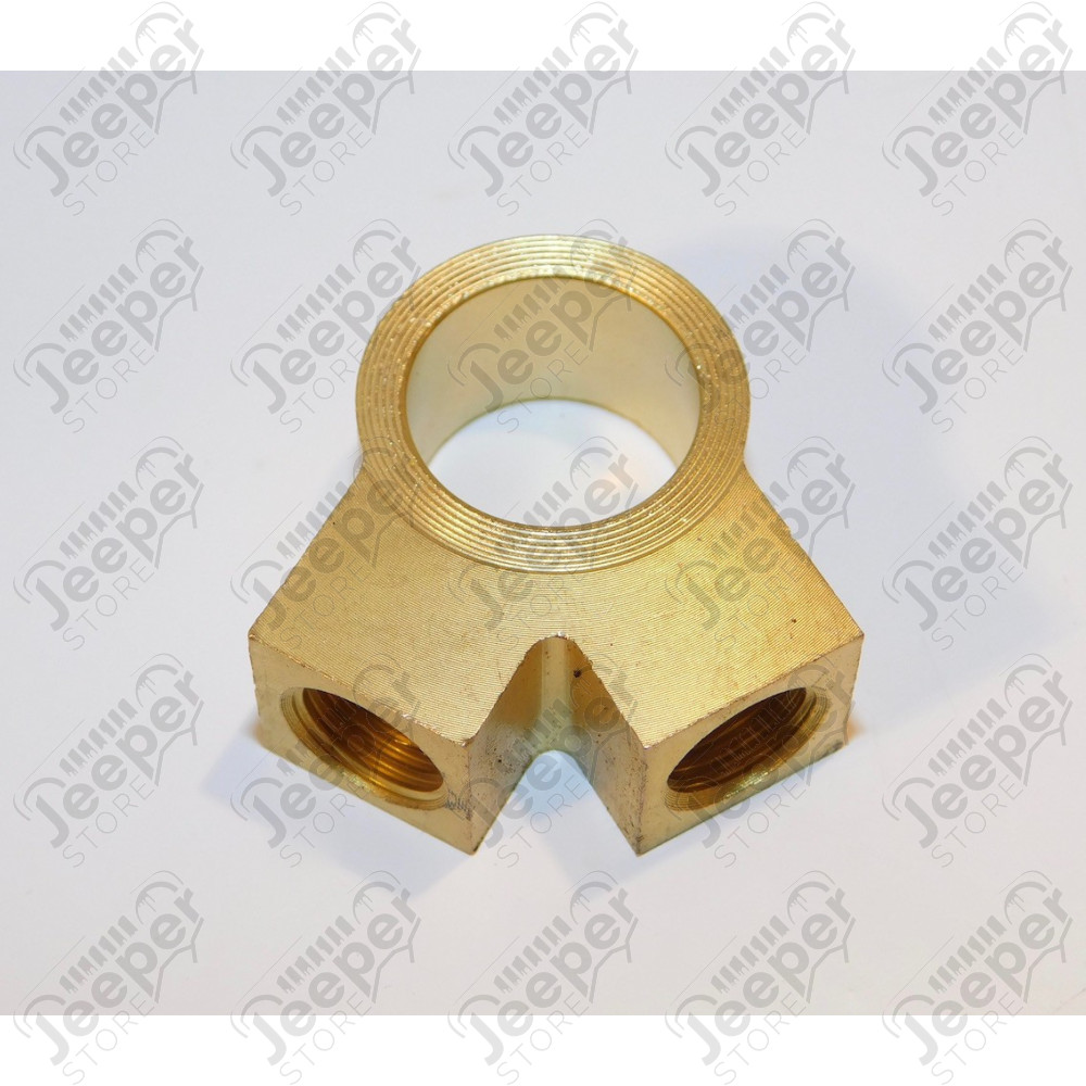 JA000557 Raccord 2 voies sortie maître cylindre de frein Jeep Willys MB, GPW, M38, M38-A1, M201, CJ2A, CJ3A, CJ3B, CJ5, CJ6