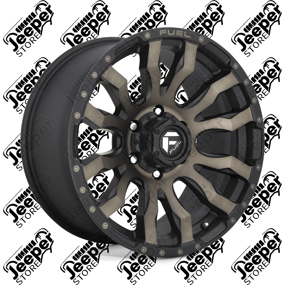 Jante aluminium Fuel Offroad noir et kaki D674 Blitz 5x127 / 9x18 / ET: +01 - 1450.177 / D67418907550