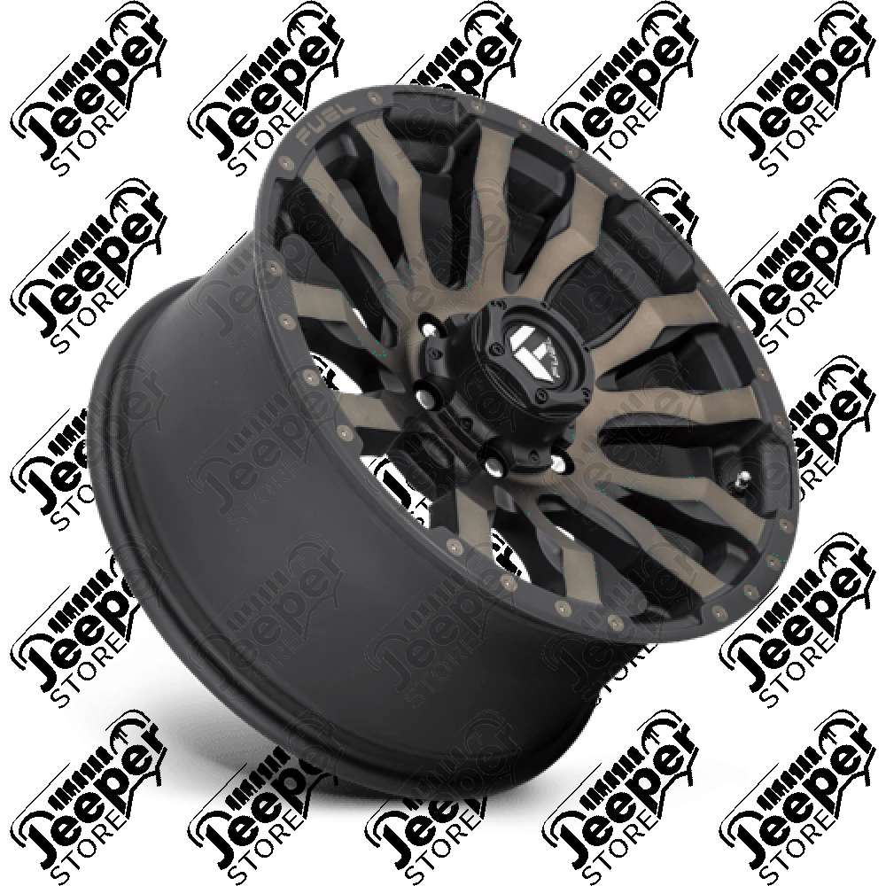 Jante aluminium Fuel Offroad noir et kaki D674 Blitz 5x127 / 9x18 / ET: +01 - 1450.177 / D67418907550