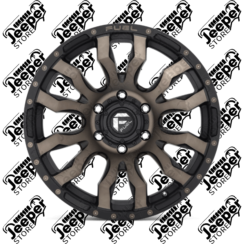 Jante aluminium Fuel Offroad noir et kaki D674 Blitz 5x127 / 9x18 / ET: +01 - 1450.177 / D67418907550