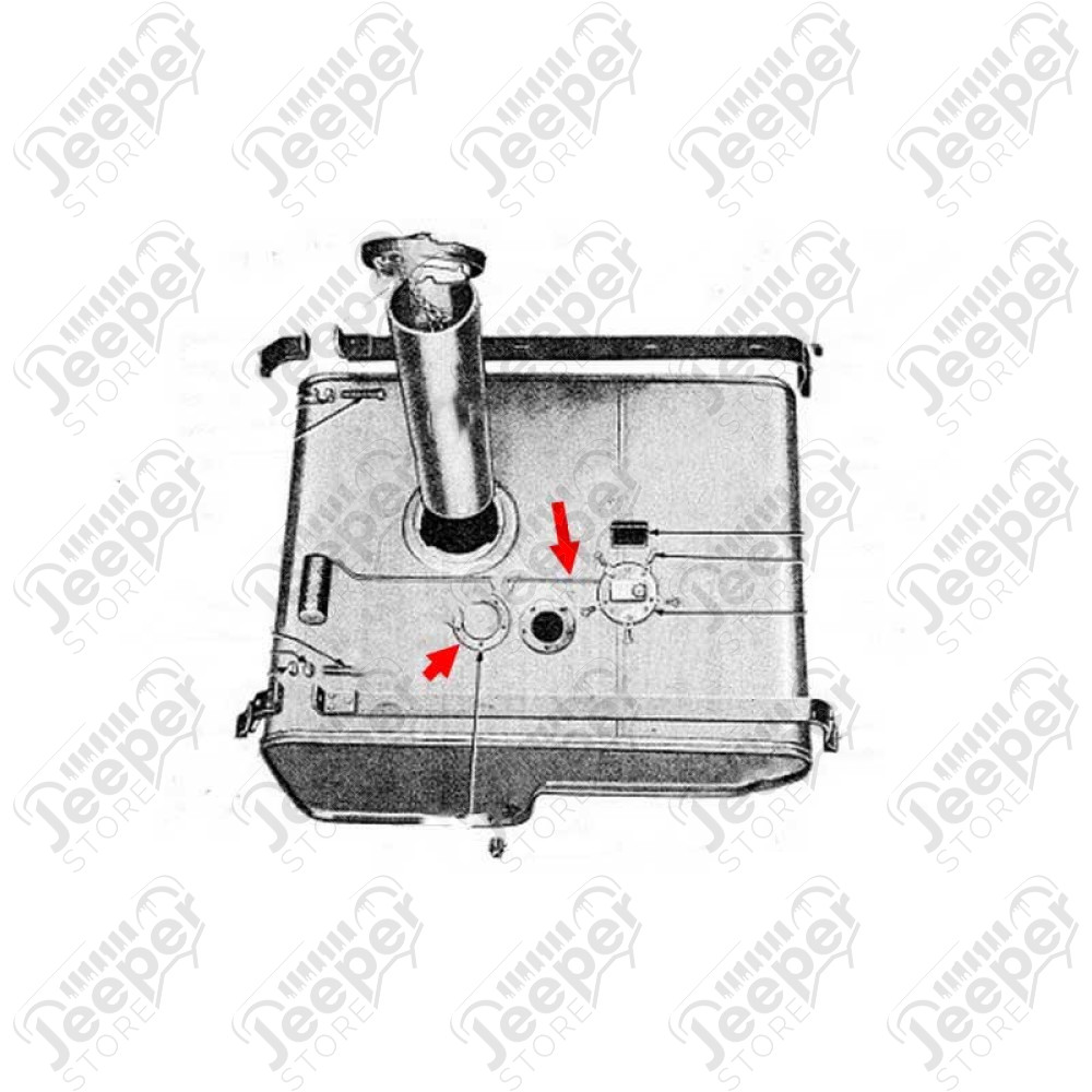 Jauge à carburant avec manomètre 6V, 12V et 24V pour Jeep Willys MB, Ford GPW et Hotchkiss M201