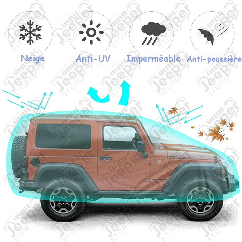 Housse de protection complete pour Jeep CJ, Wrangler YJ, TJ