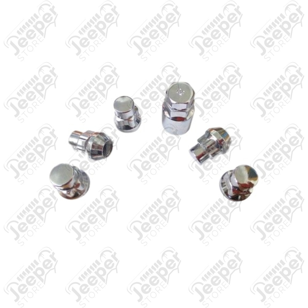 Ecrous anti vol de roue - Kit pour 5 roues - Jeep Wrangler JL et Grand Cherokee WK2 / WL - A5141.5