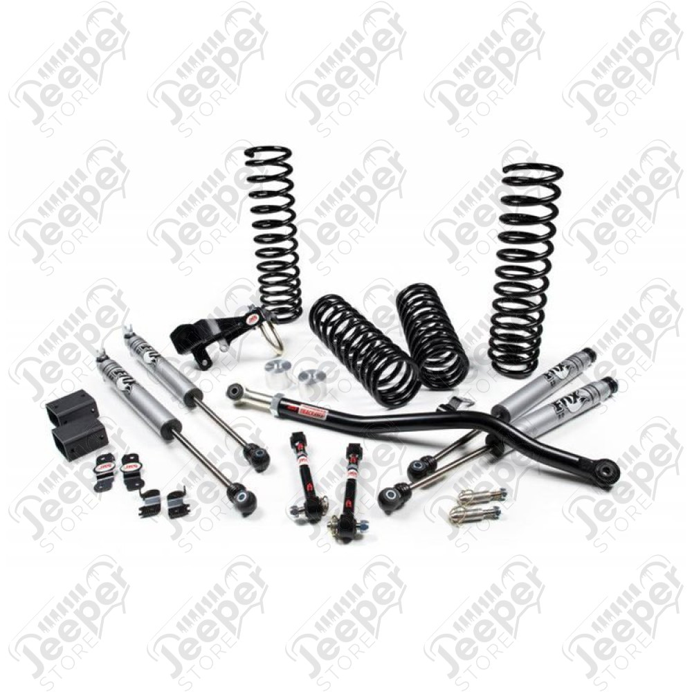Kit réhausse +3.5" (+8.89 cm) JKS avec FOX Performance 2.0 - Jeep Wrangler JK - JKS100KFOX20B