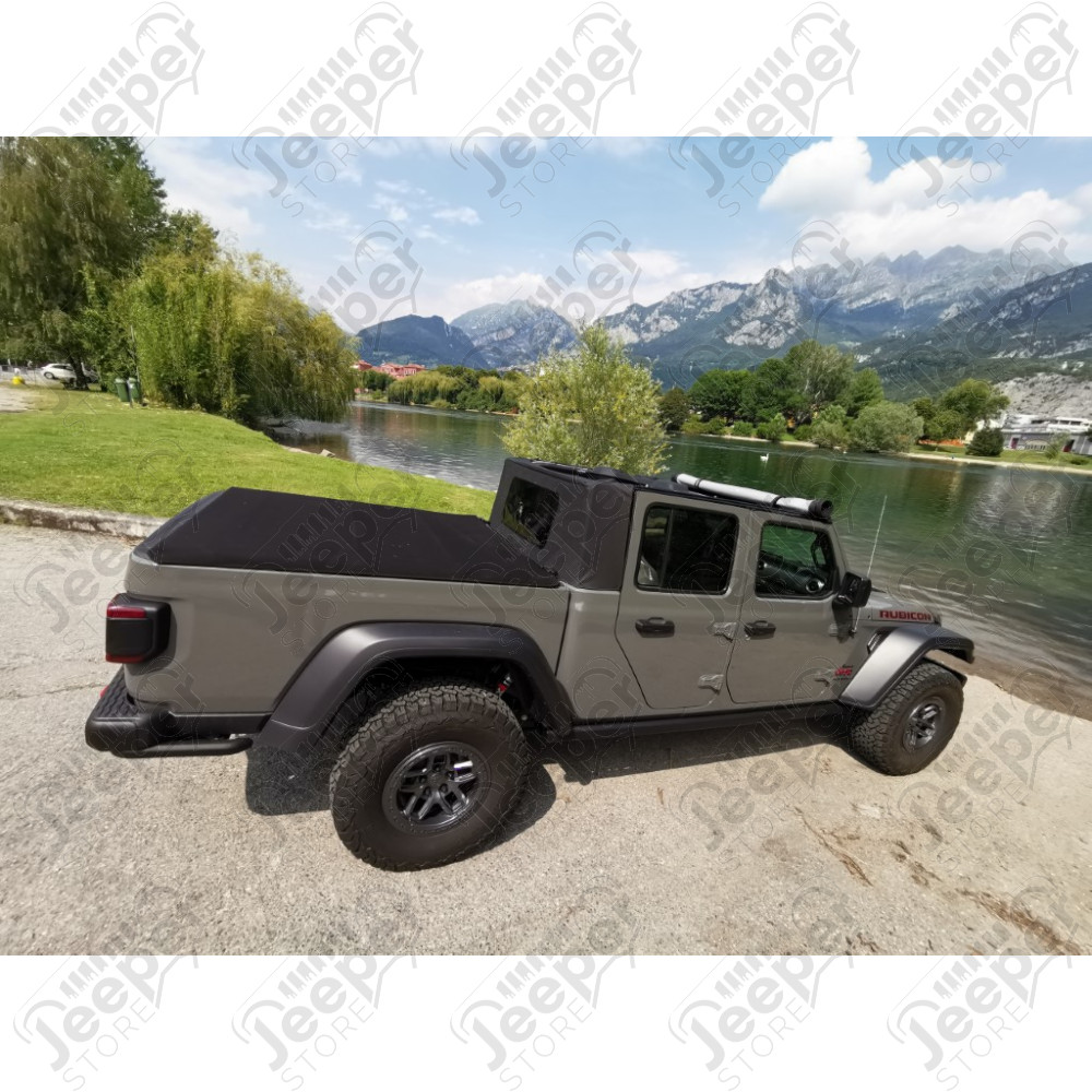 Partie SOFT TOP - Bâche JT Soft Top SUNTOP - Couleur : Black Diamond - Jeep Gladiator JT