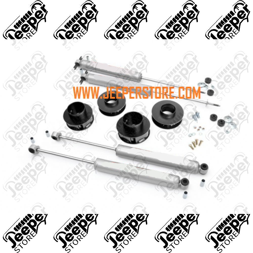 Kit réhausse de 4 cales en polyuréthane avec 4 amortisseurs +2" (+5cm) - Jeep Grand Cherokee WJ / WG - 695N