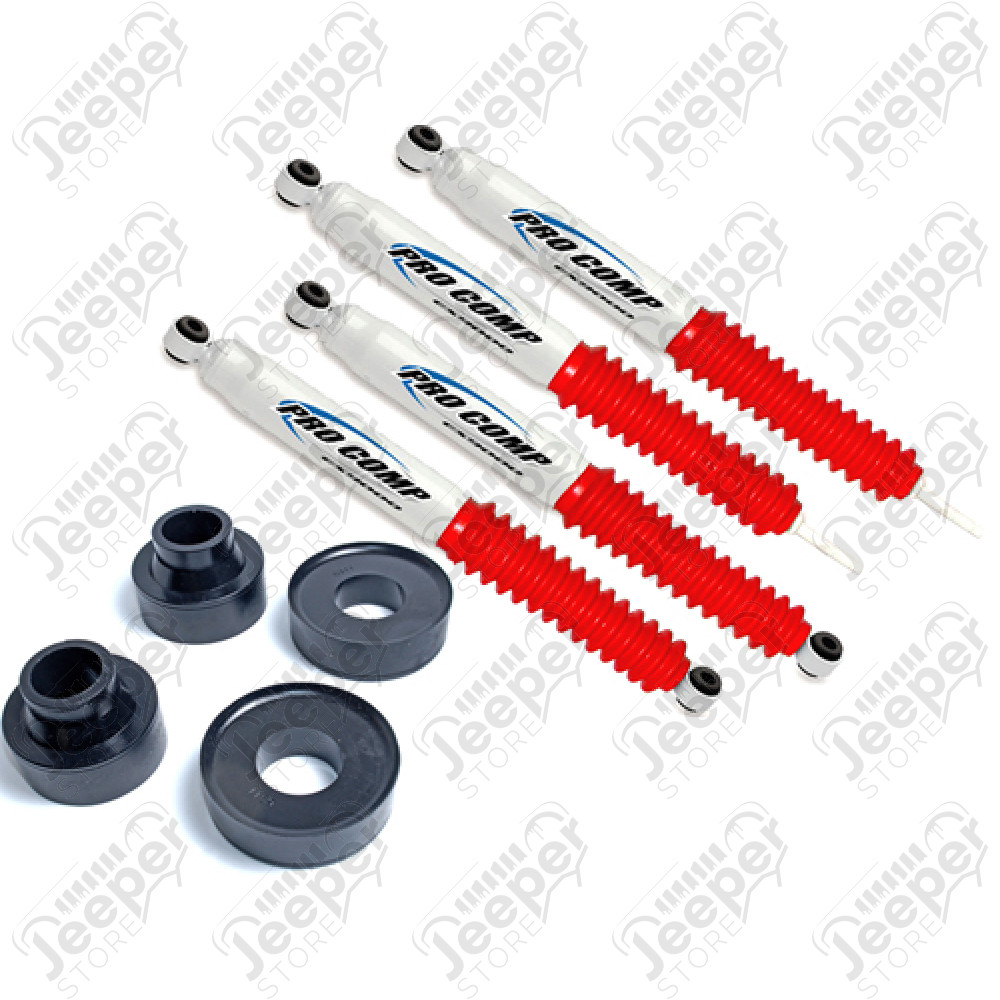 Kit réhausse de 4 cales en polyuréthane avec 4 amortisseurs +2" (+5cm) - Jeep Grand Cherokee WJ / WG - 695N