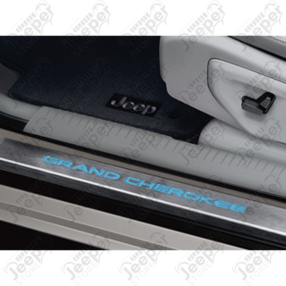 K82211710 Protections de seuil de porte avant MOPAR, avec logo éclairé Jeep Grand Cherokee WH, WK