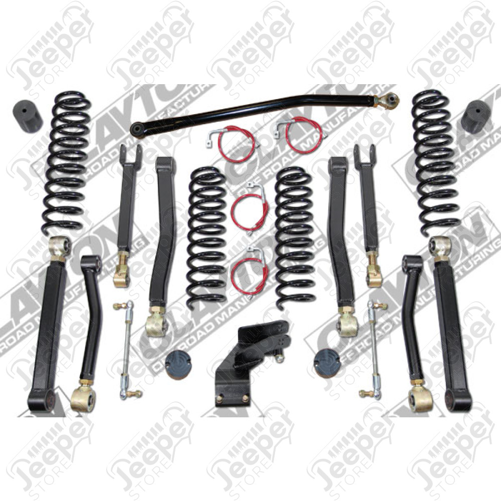 Kit rehausse 4.5" Clayton Off Road "Premium" pour Jeep Wrangler JK