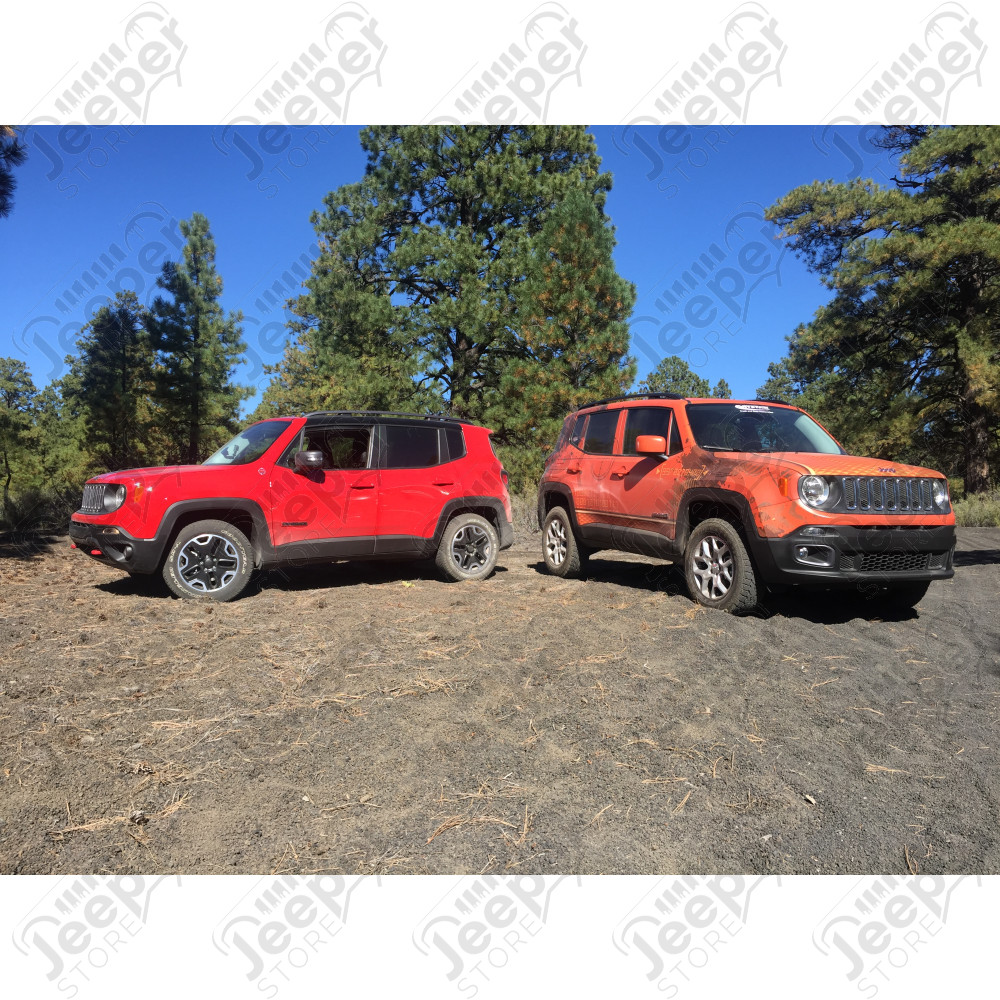 Kit suspension rehaussé +1.5'' (+3.80cm) Jeep Renegade BU - Premier kit rehausse pour la Jeep Renegade avec des cales en polyuréthane 