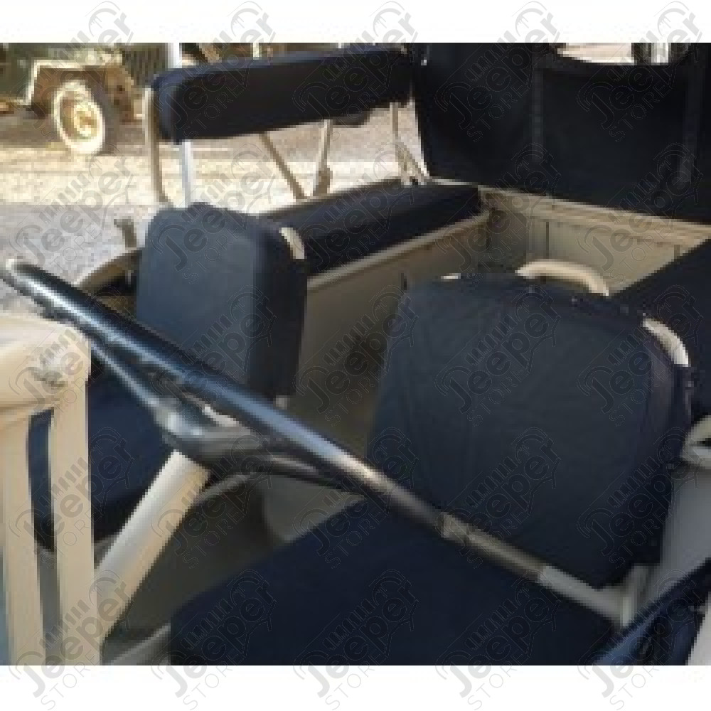 Kit de sellerie en toile noire Jeep Willys MB, GPW, M201