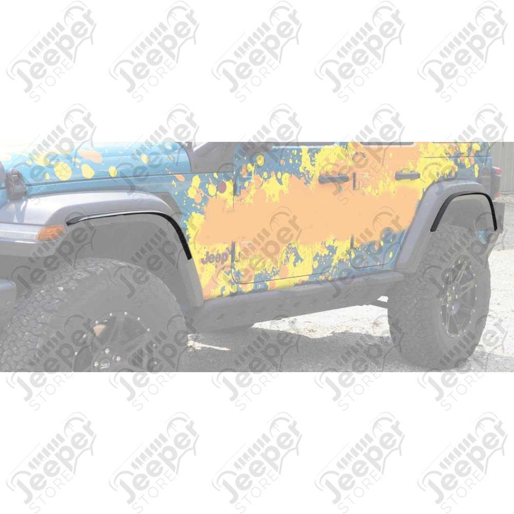 Kit 4 rajouts d'élargisseurs d'ailes +25mm pour Jeep Wrangler JL