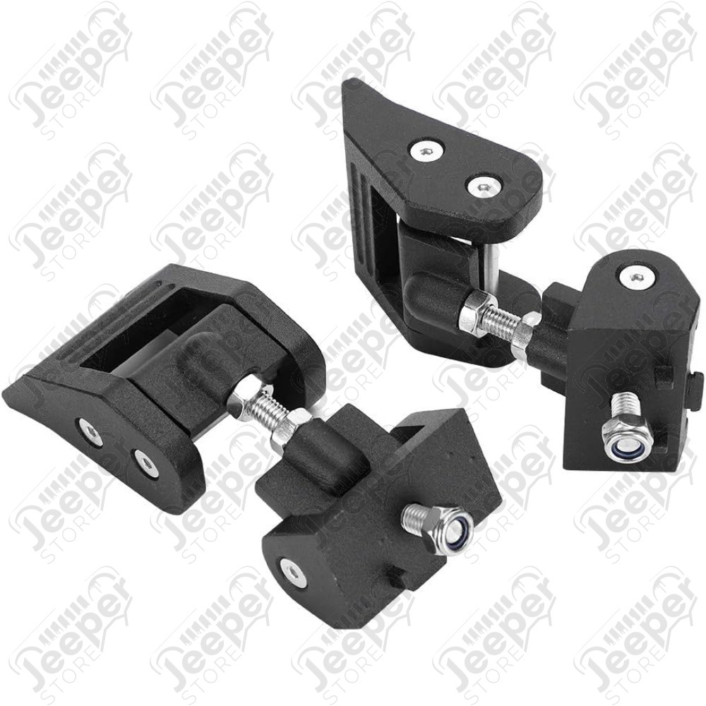 Kit attaches capot moteur réglable en acier et aluminium de la marque FLJ Offroad pour Jeep Wrangler TJ