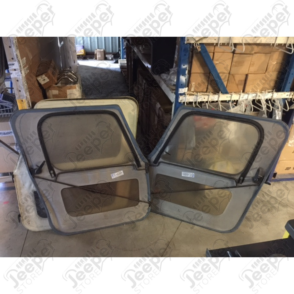 Occasion: Kit de 2 portes en toiles (coin carrés) (couleur: bleu) Jeep CJ7 et Wrangler YJ