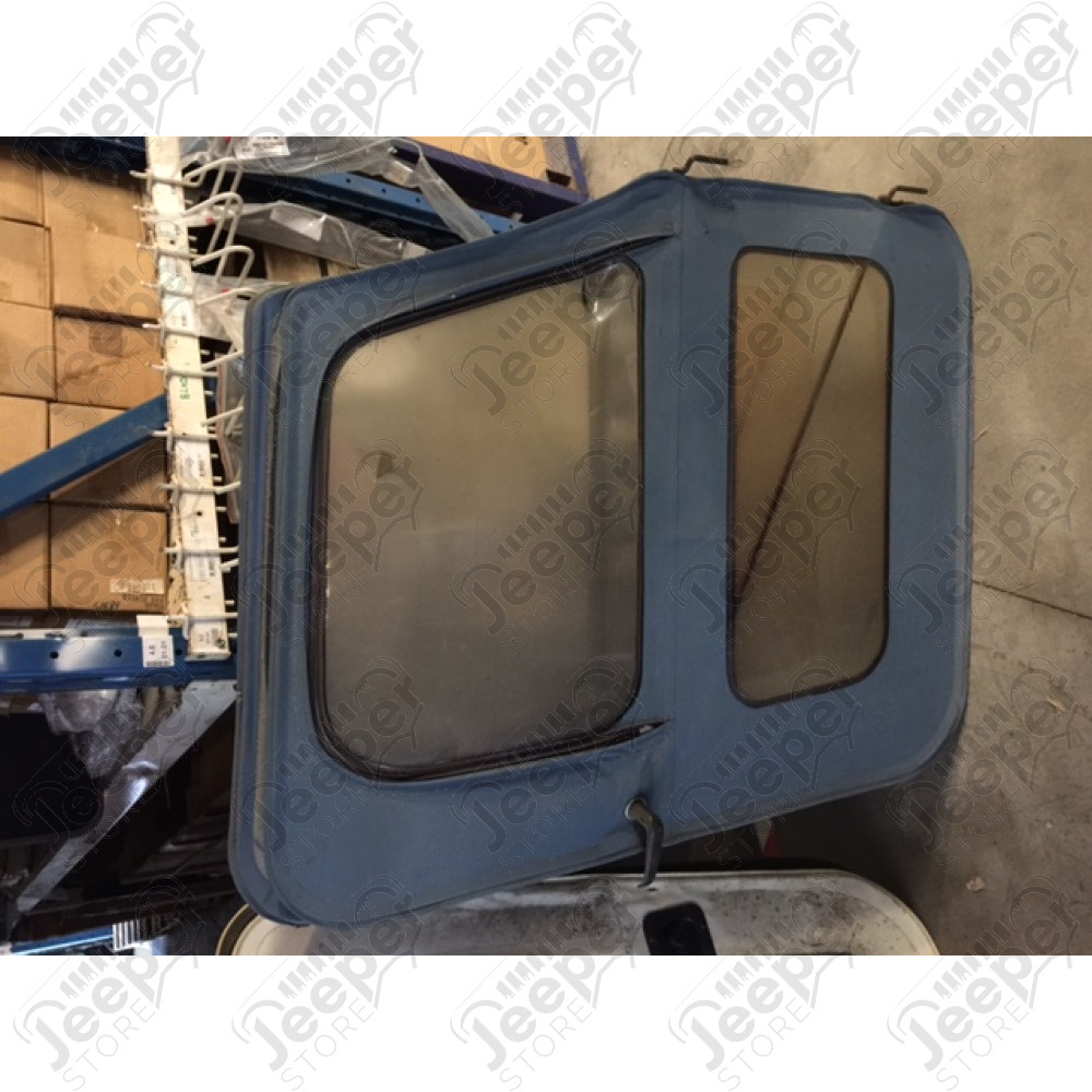 Occasion: Kit de 2 portes en toiles (coin carrés) (couleur: bleu) Jeep CJ7 et Wrangler YJ