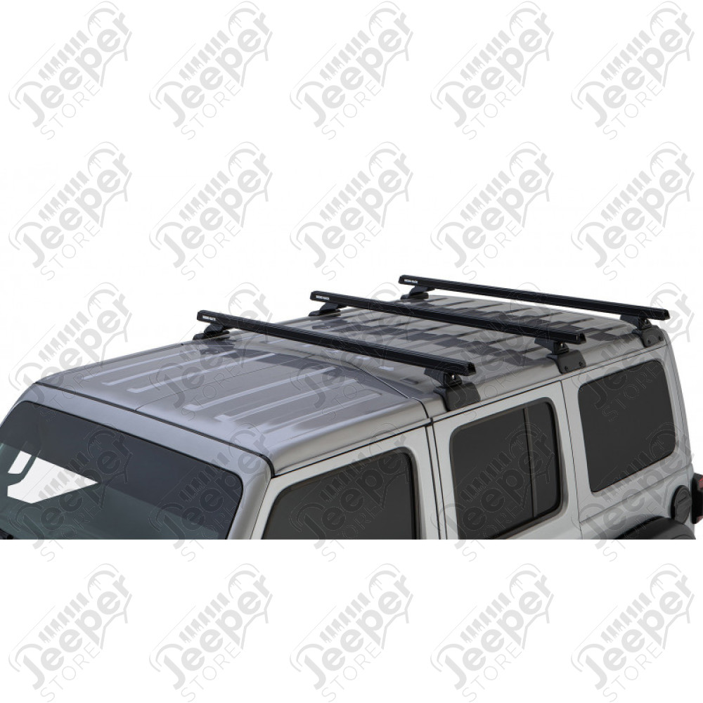 Kit de 3 barres de toit (Heavy Duty) Jeep Wrangler JL (4 portes) avec renfort dans le hardtop