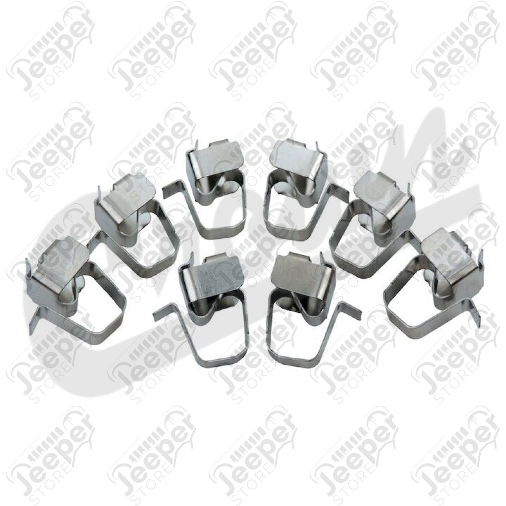 Kit de 8 clips de maintien de plaquettes de frein avant Jeep Wrangler J8 (Version militaire) - 5161765AA