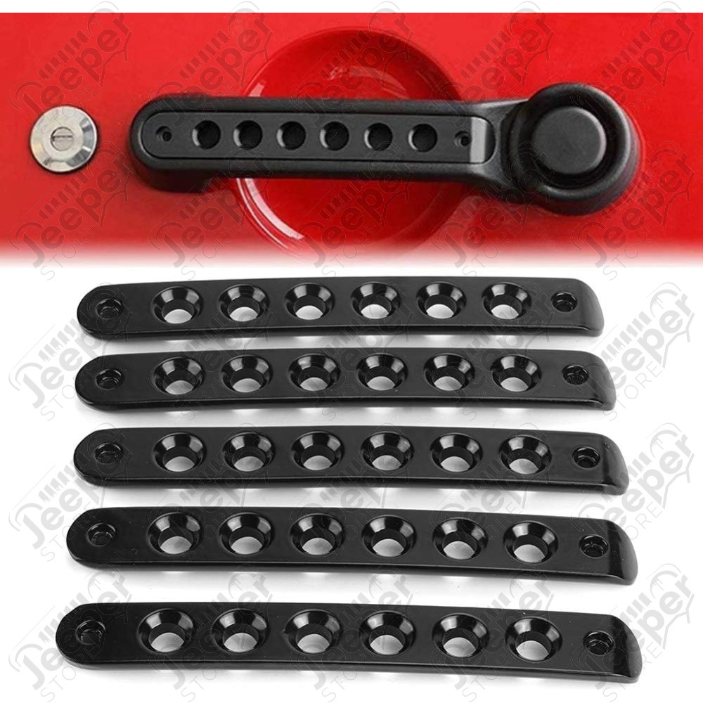 Kit enjoliveurs de portes en aluminium noir Jeep Wrangler JK Unlimited (4 portes) 