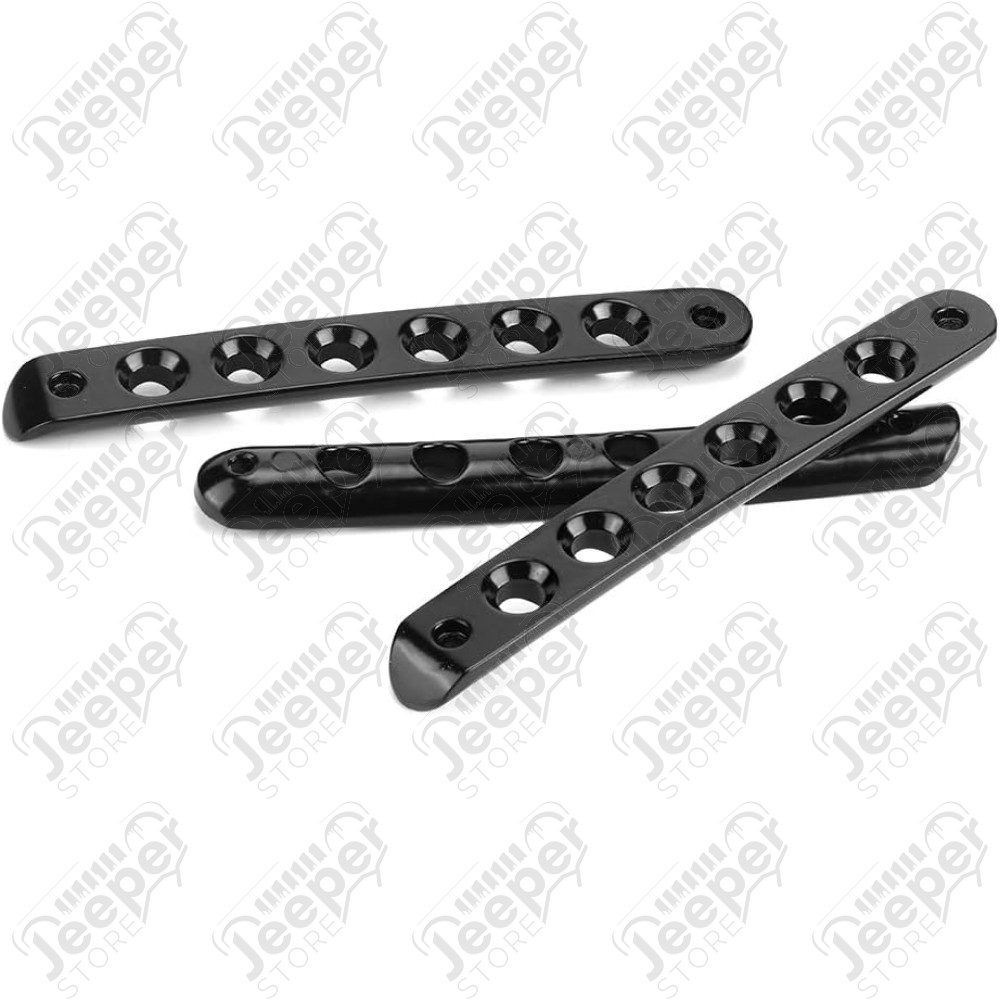 Kit enjoliveurs de portes en aluminium noir Jeep Wrangler JK Unlimited (4 portes) 