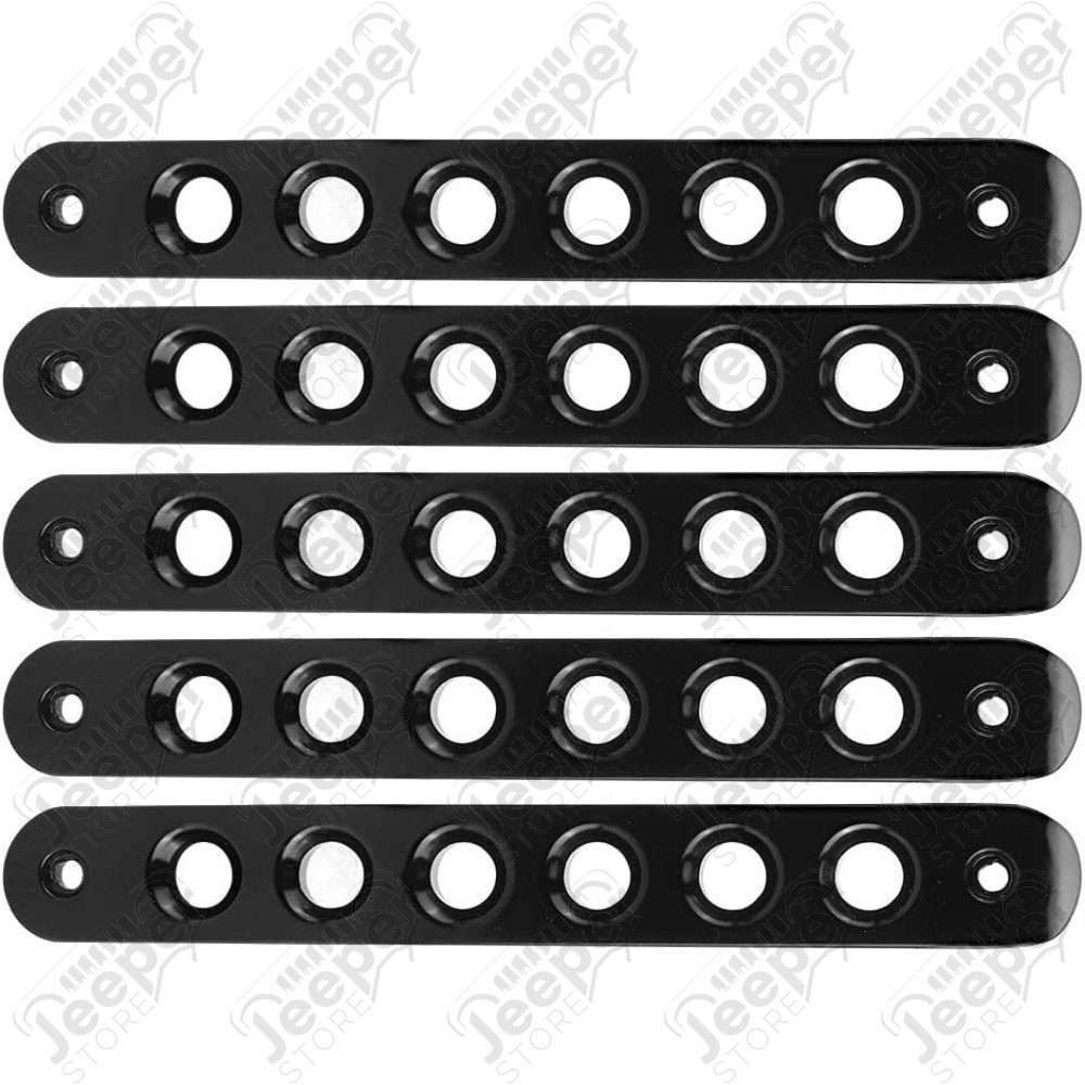 Kit enjoliveurs de portes en aluminium noir Jeep Wrangler JK Unlimited (4 portes) 