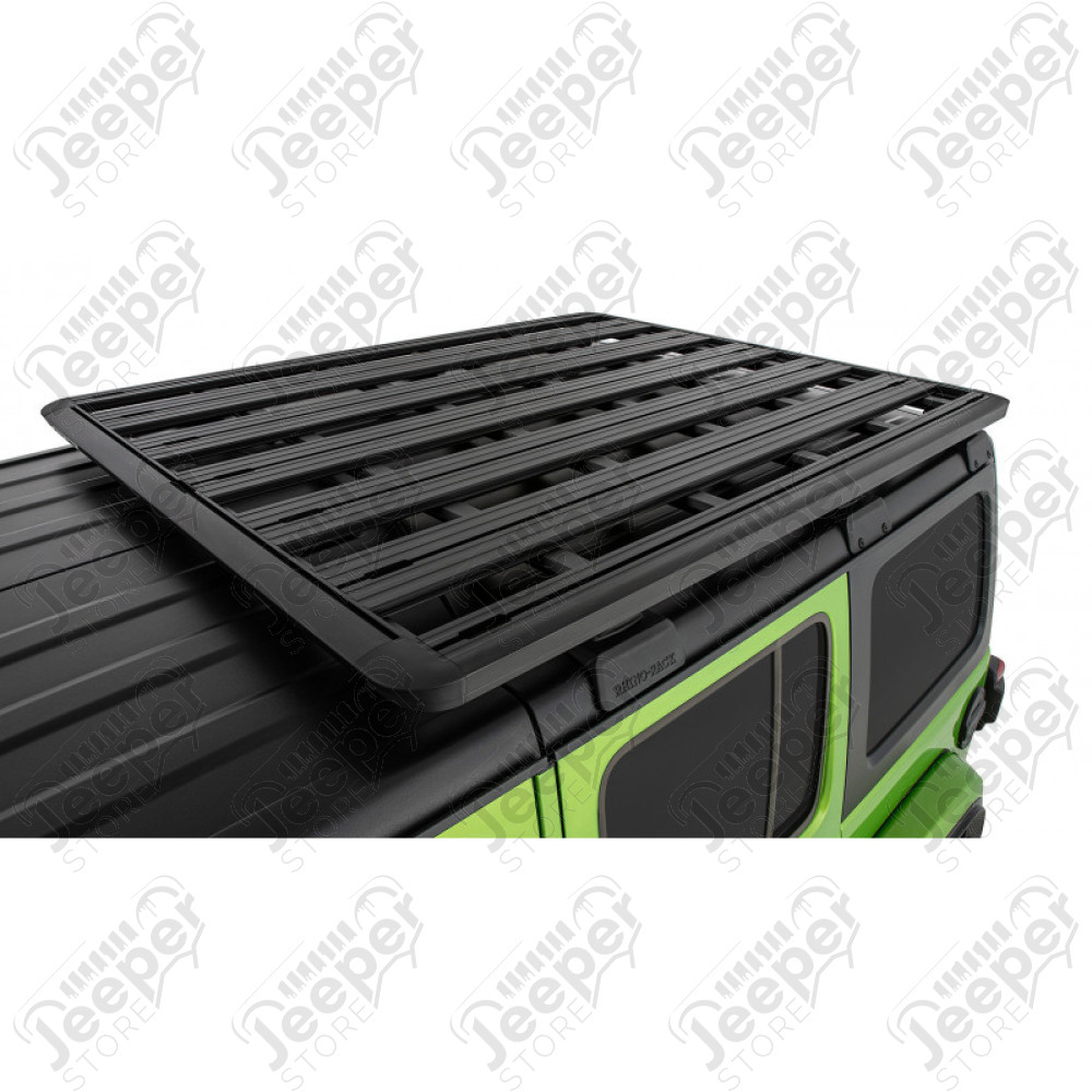 Kit galerie Pioneer Rhino-Rack (1800x1430mm) avec système Backbone et pieds RLT600 pour Jeep Wrangler JL Unlimited (4 portes) - 1579.39PRR2 / RHR-RLT600 + RHR-RJLB1 + RHR-QMFK05 + RHR-RLT600H + RHR-QMVA05 + RHR-62108 / RHR-JC-01646