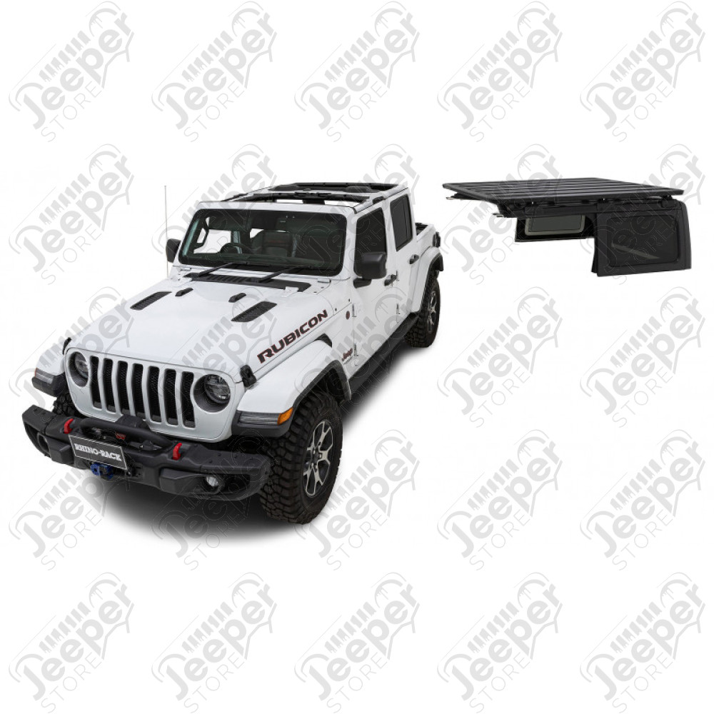 Kit galerie Pioneer Rhino-Rack (1800x1430mm) avec système Backbone et pieds RLT600 pour Jeep Wrangler JL Unlimited (4 portes) - 1579.39PRR2 / RHR-RLT600 + RHR-RJLB1 + RHR-QMFK05 + RHR-RLT600H + RHR-QMVA05 + RHR-62108 / RHR-JC-01646