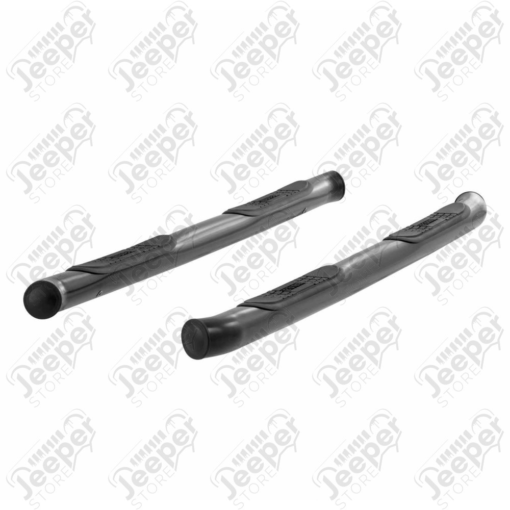 Kit marches pieds tubulaire avec anti-dérapants en acier noir pour Jeep Cherokee Liberty KK