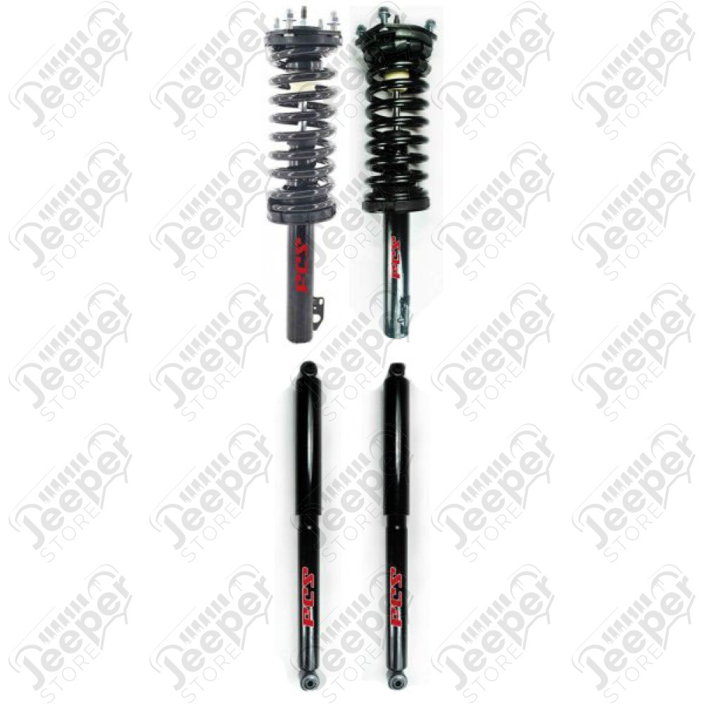 Kit amortisseurs avant et arrière avec ressorts avant pour 3.0L CRD Jeep Grand Cherokee WH, WK